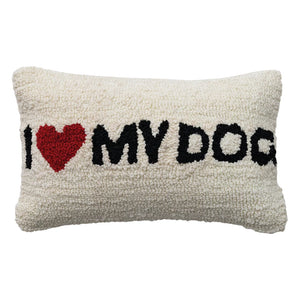 "I Love My Dog" Lumbar Pillow