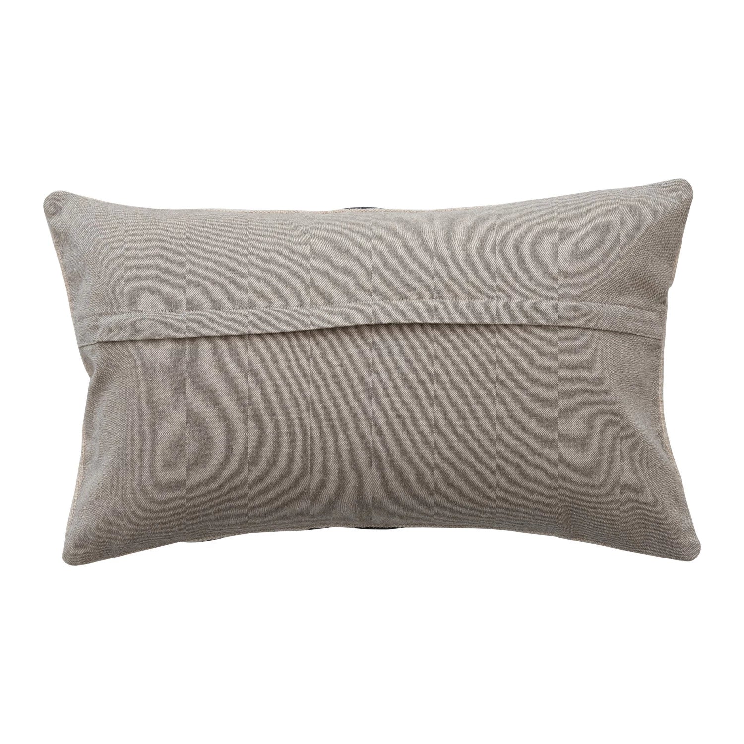 Embroidered Line Design Lumbar Pillow