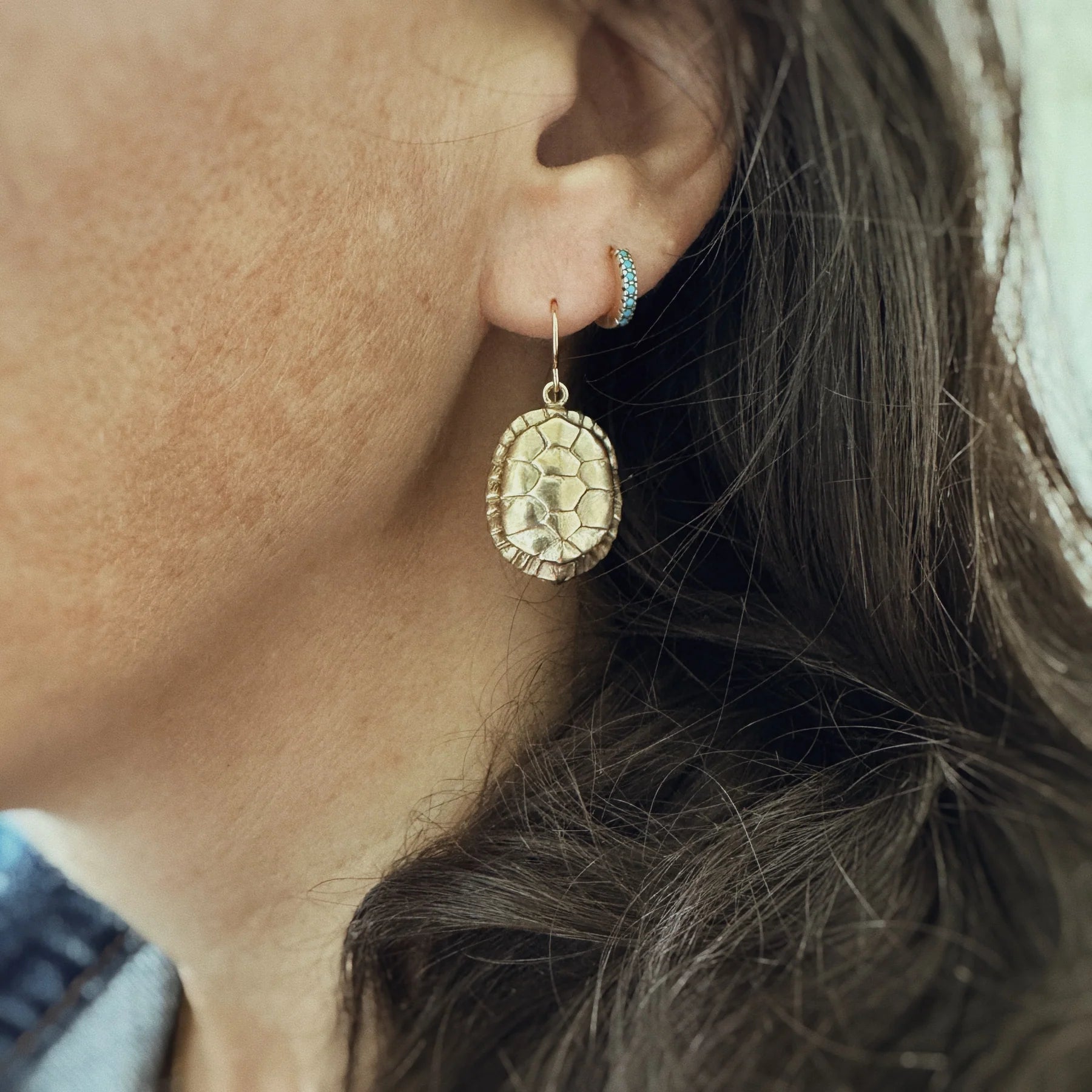 Bronze Turtle Earrings