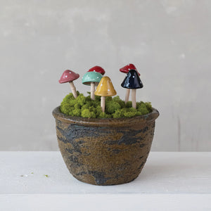 Mushroom Plant Stake