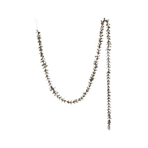 Champagne Glitter Faux Boxwood Garland