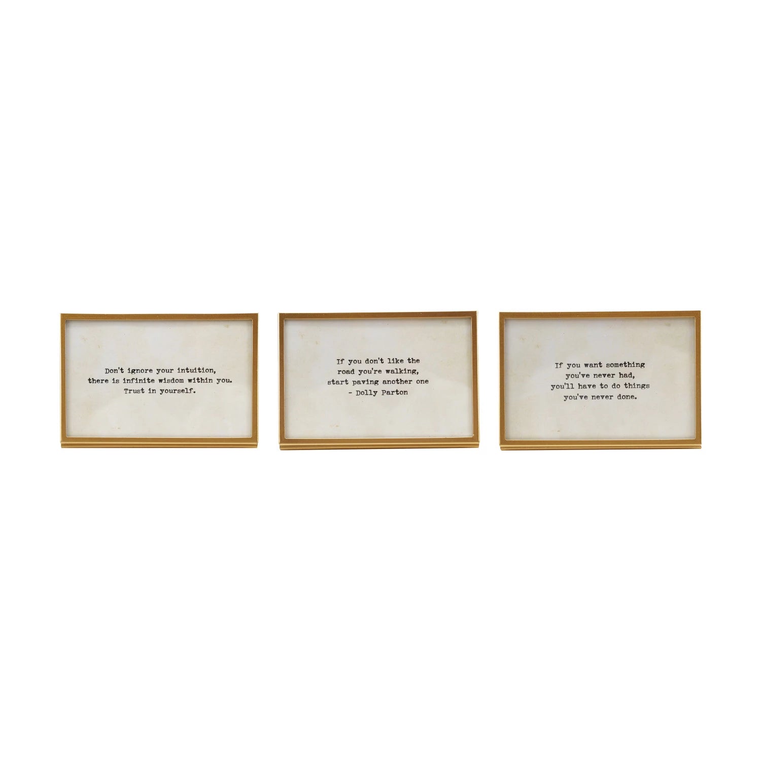 Metal & Glass Frame with Saying