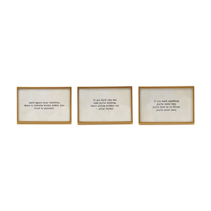 Metal & Glass Frame with Saying