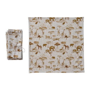Safari Animal Cotton Napkins