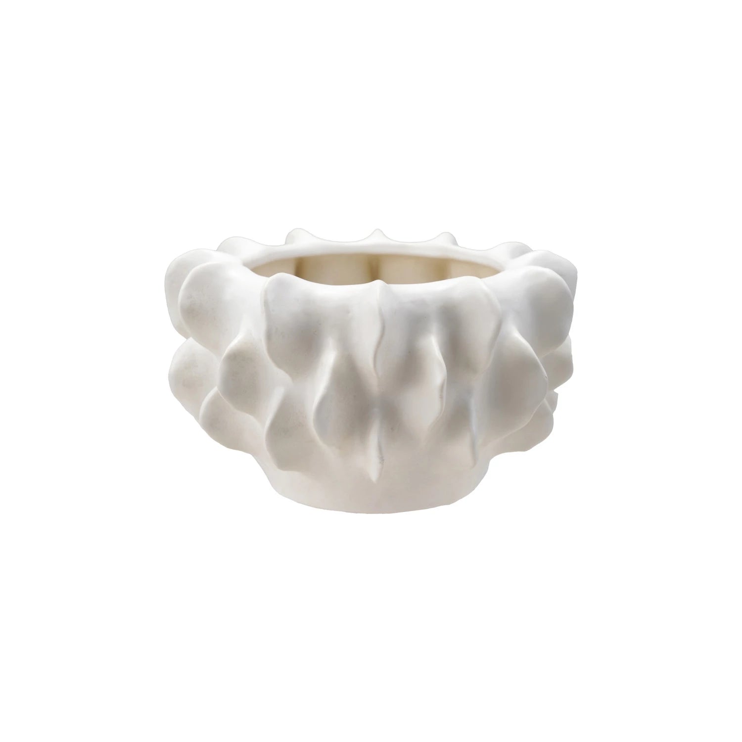 White Sculptural Planter