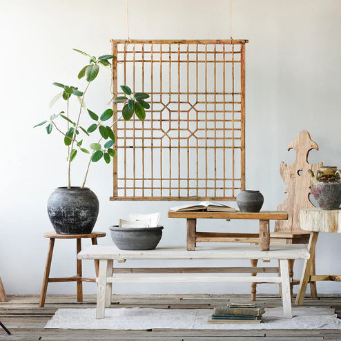 Vintage Lattice Window Screen.