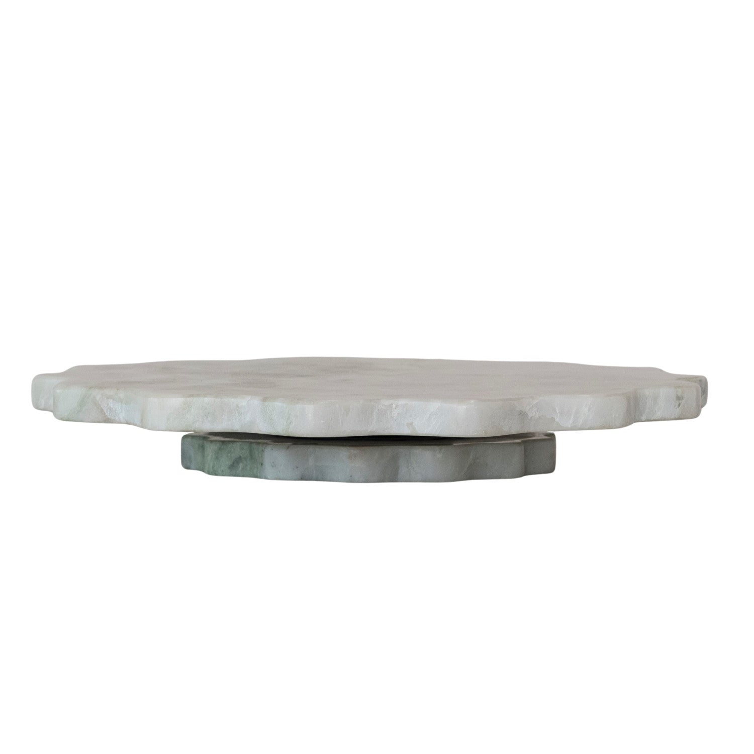Marble Scalloped Lazy Susan