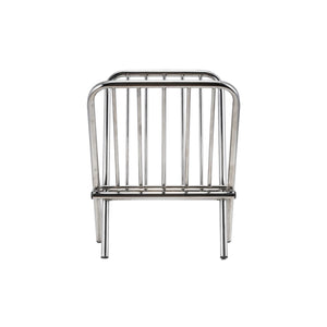 Chrome Metal Magazine Rack