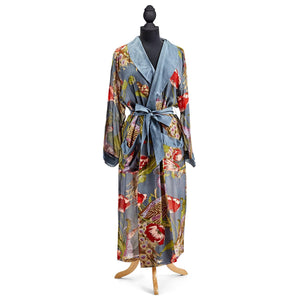 Poppies and Peacocks Robe