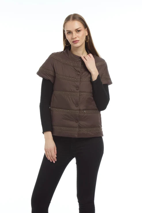 Chocolate Studded Audrey Vest