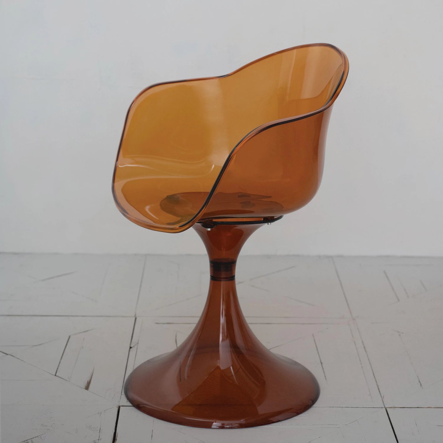 Amber Transparent Tulip Chair