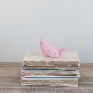 Matte Pink Cast Iron Bird
