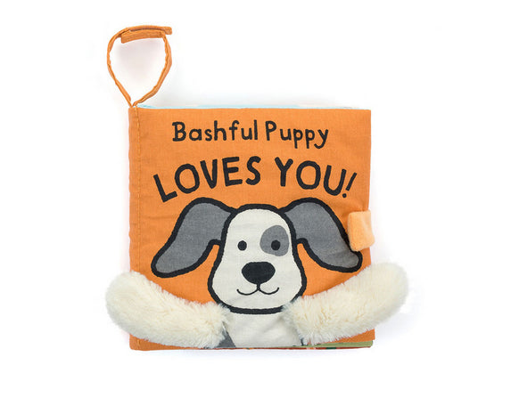 Bashful Puppy Loves You Fabric Book