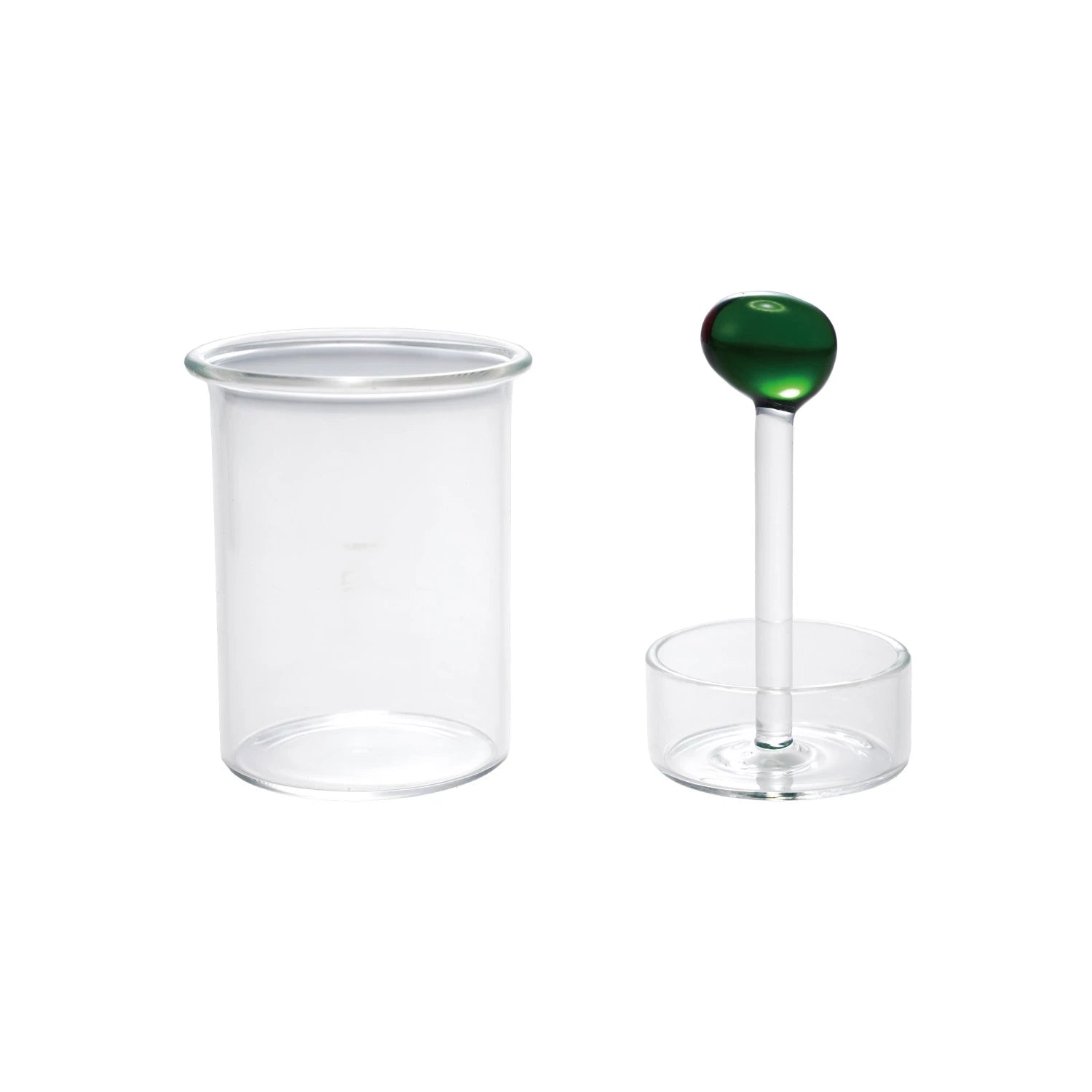 Olive Glass Toothpick Holder