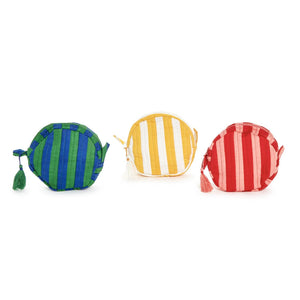 Small Round Striped Multi-Purpose Pouch