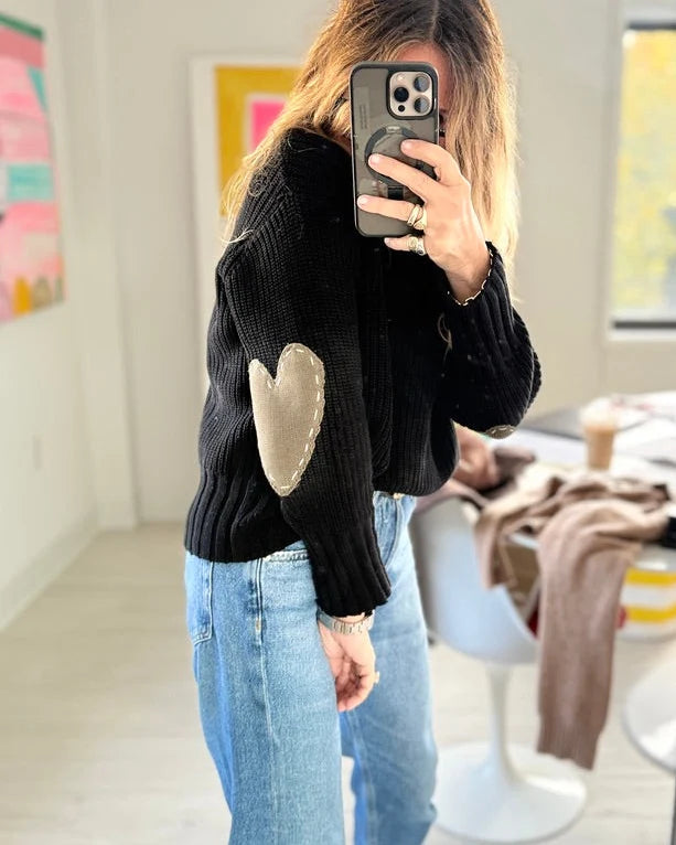Black Marlow Imperfect Heart Sweater