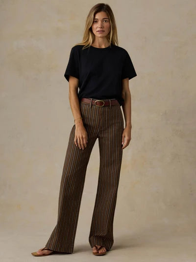 Maple Cove Stripe Twill Slim Straight Pant