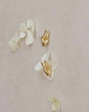 Brass Gesture Studs