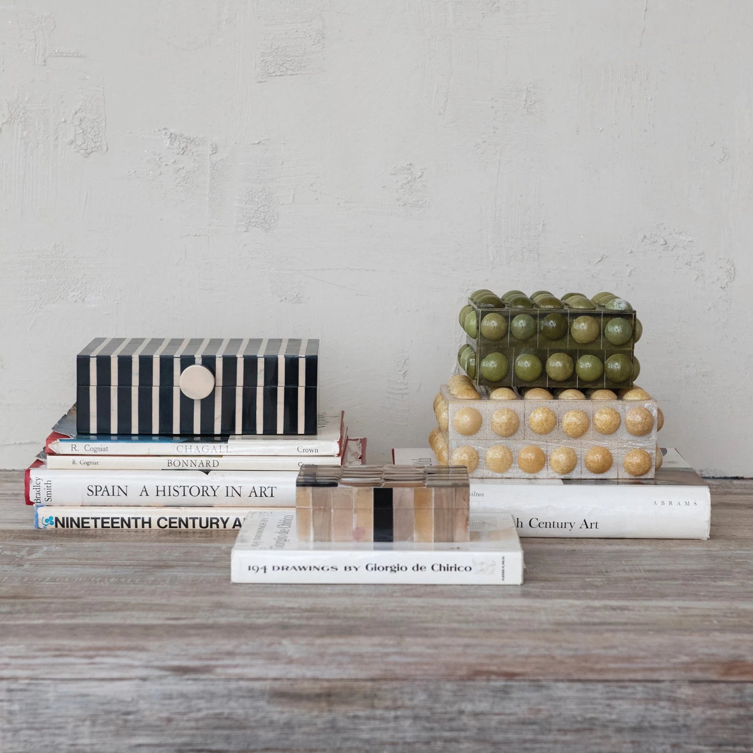 Handmade Black & Tan Striped Box