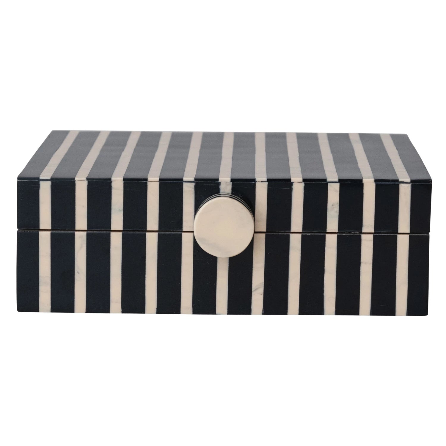 Handmade Black & Tan Striped Box
