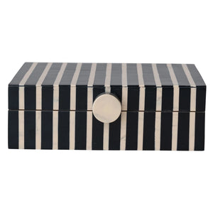 Handmade Black & Tan Striped Box
