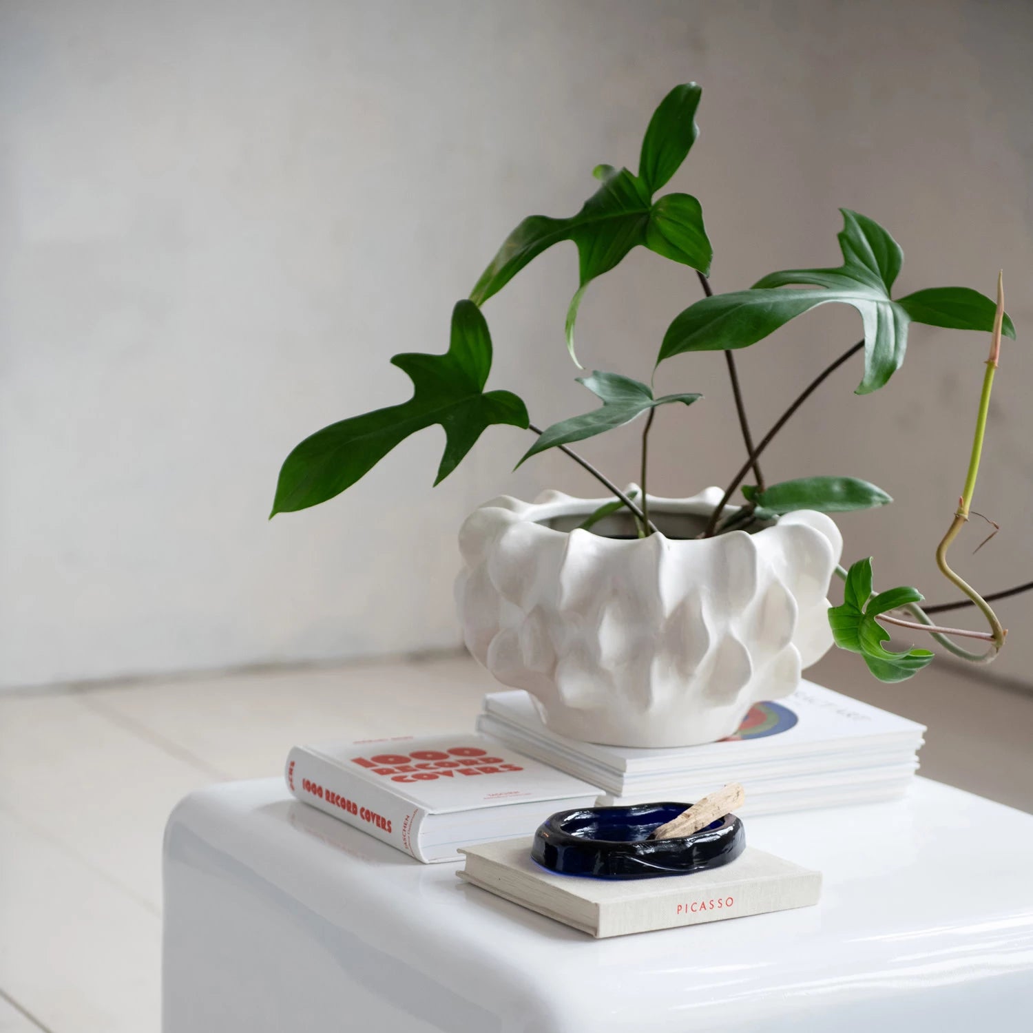 White Sculptural Planter