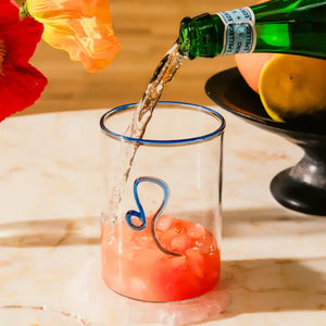 Blue Astrological Lowball Glasses