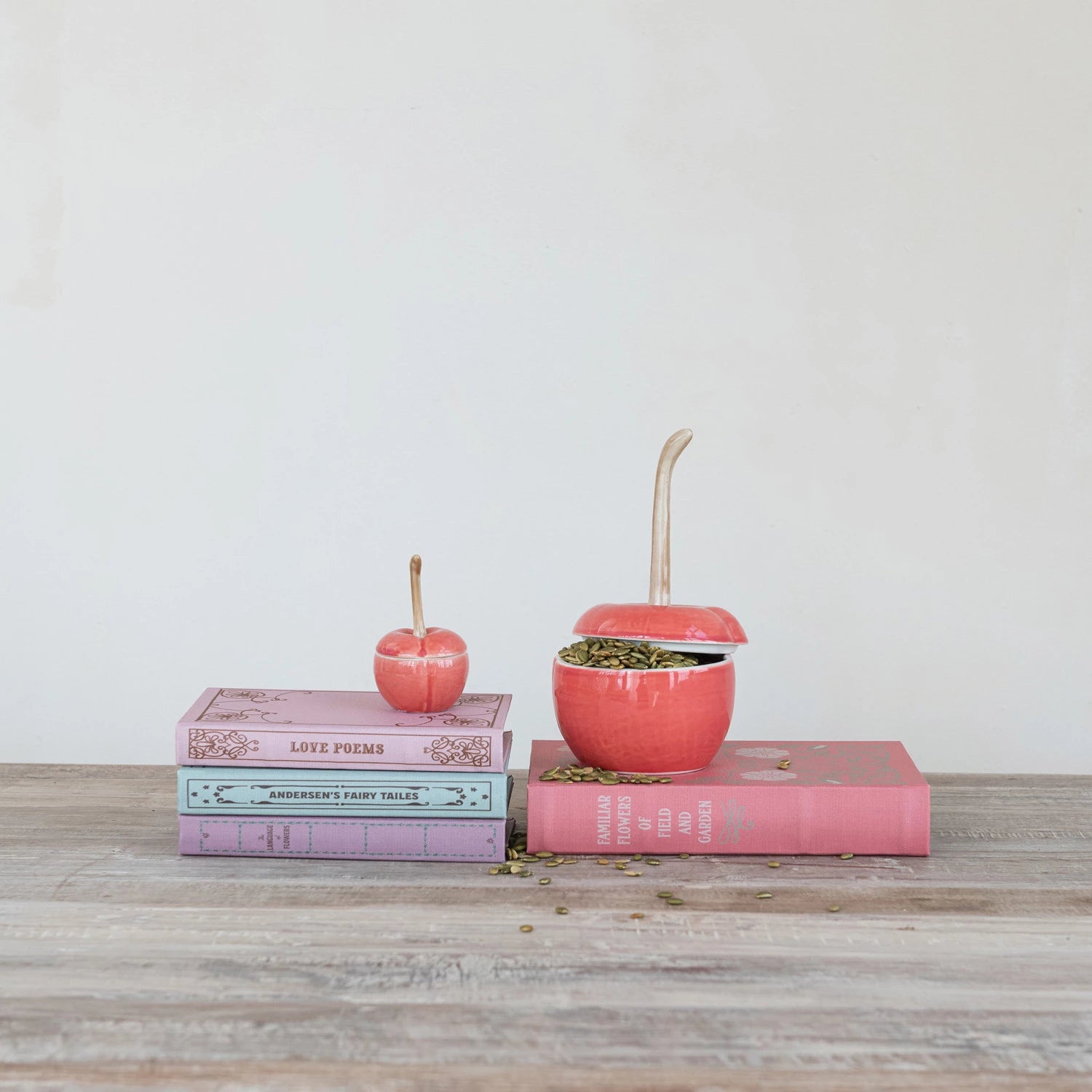 Cherry Shaped Stoneware Jar