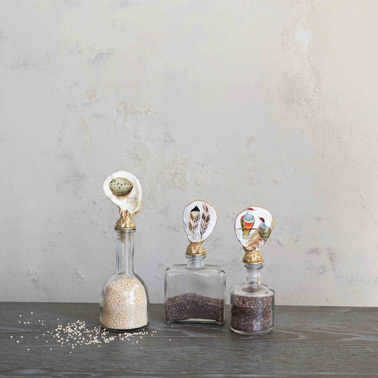 Decorative Bottle with Oyster Stopper