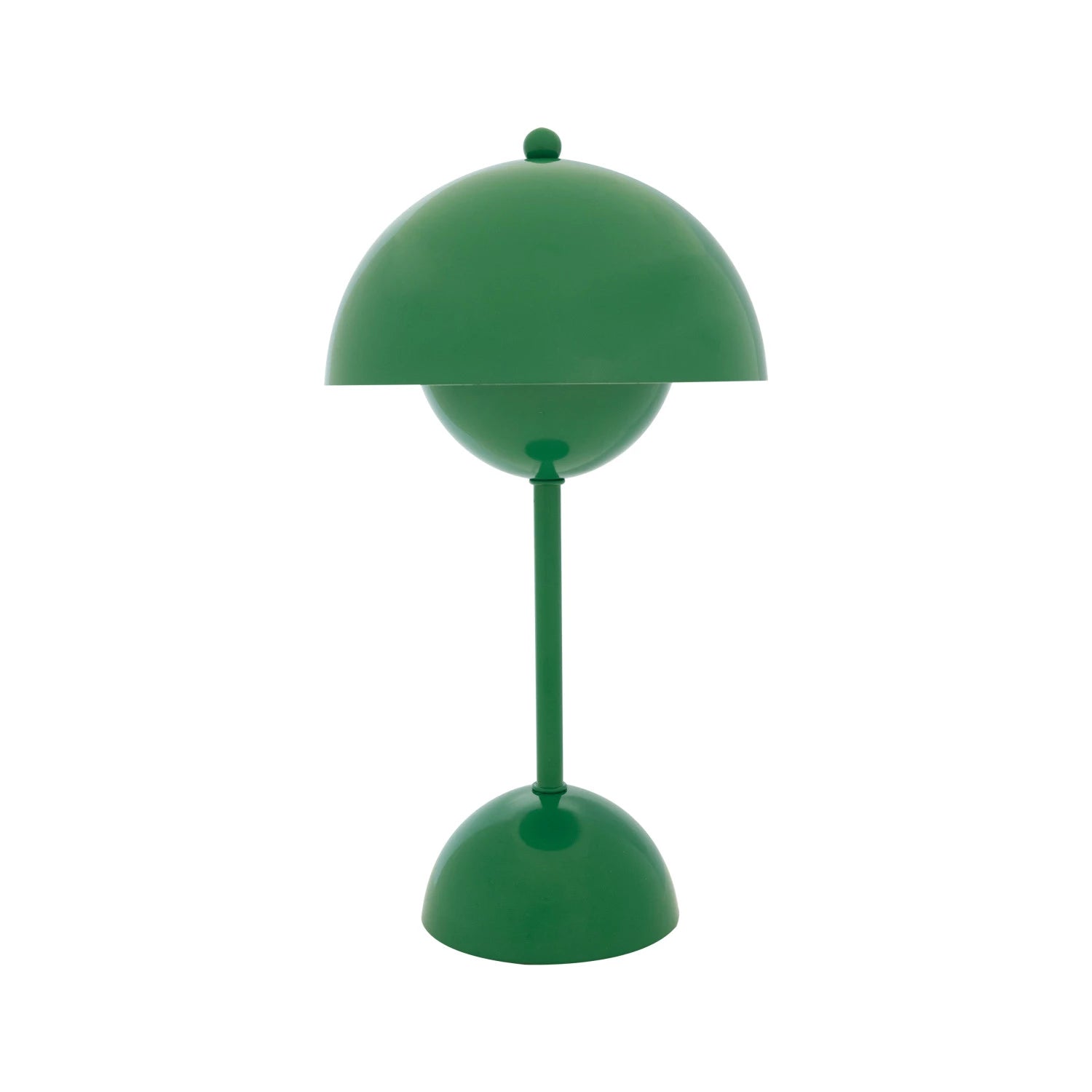 Semi-Circle Green Metal Table Lamp