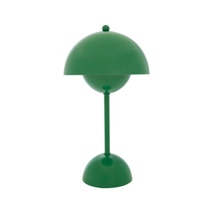 Semi-Circle Green Metal Table Lamp