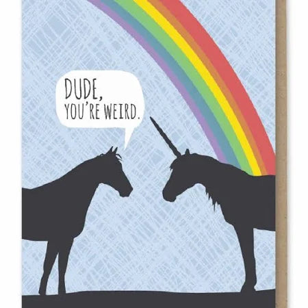 Unicorn Weird Birthday Card