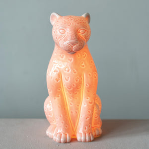 Pink Leopard Table Lamp
