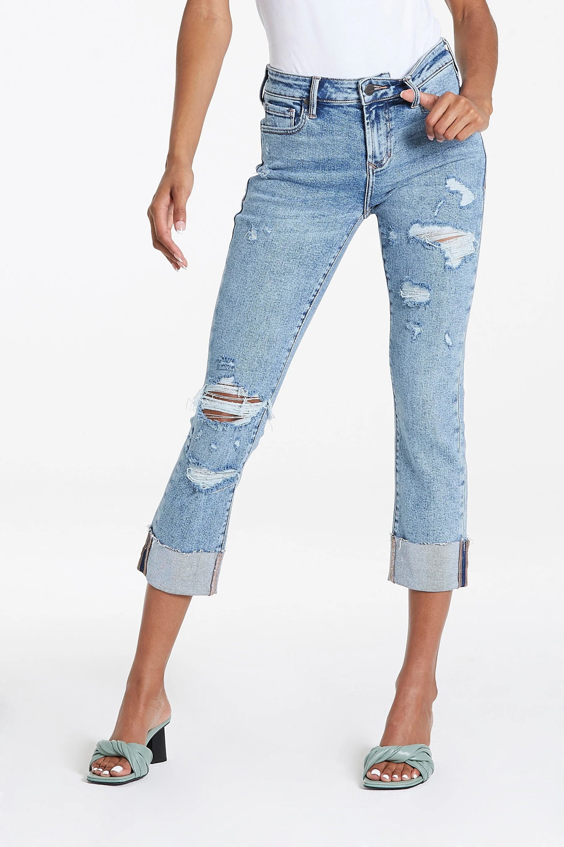 Blaire High Rise Jeans in Glass Beach