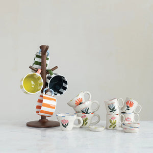 Hand-Painted Striped Mug