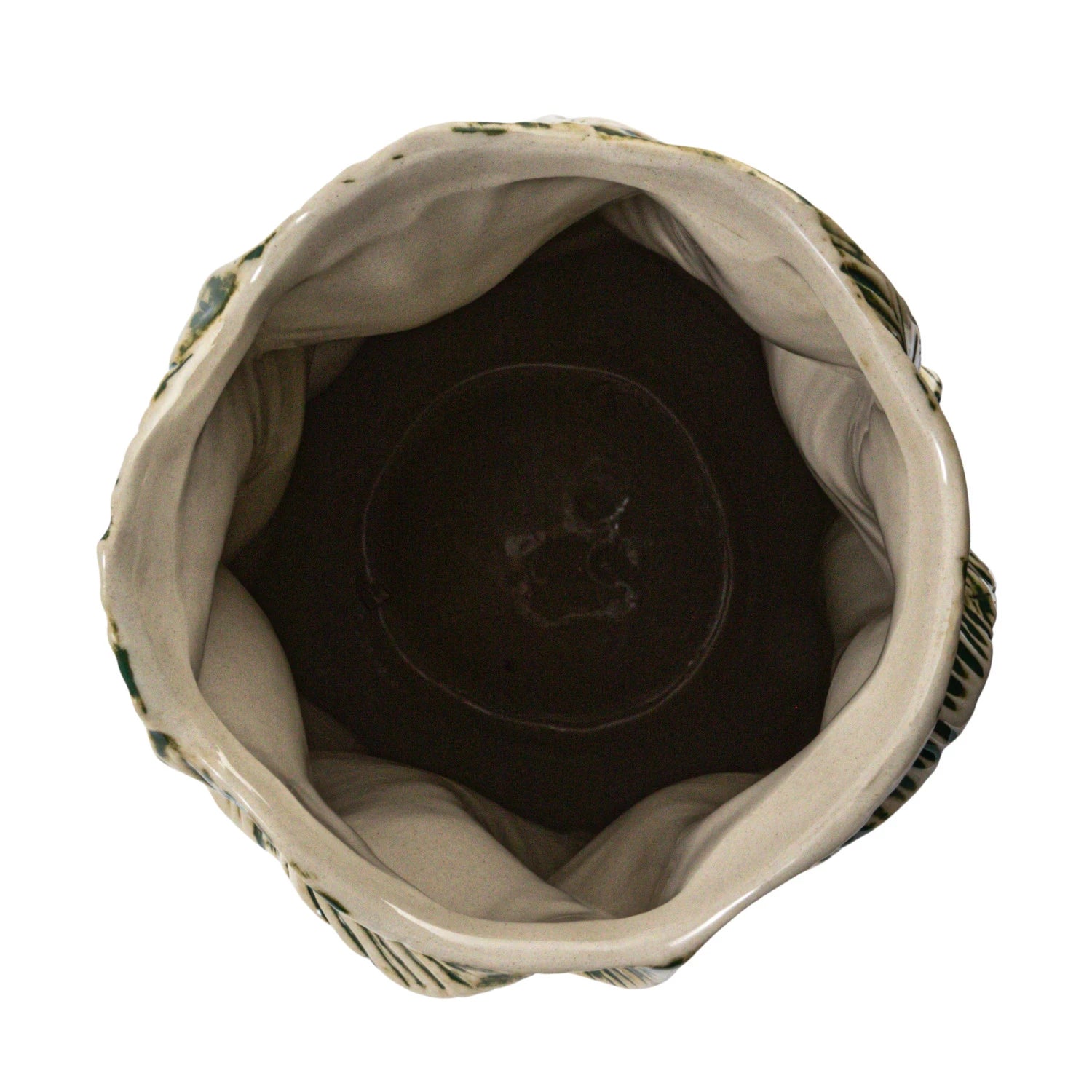 Green Textured Organic Shaped Vase