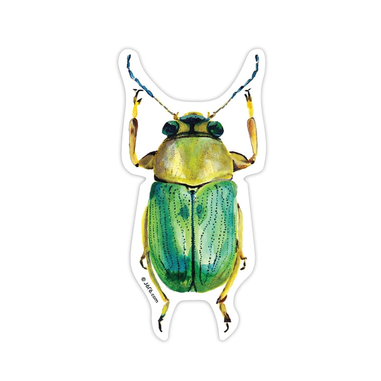 Scarab Beetle Vinyl Sticker.