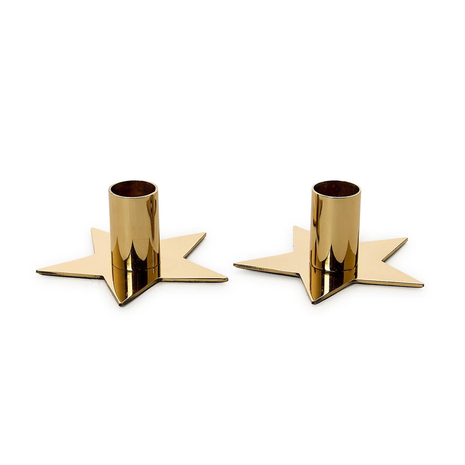 Gold Star Candlestick Holder