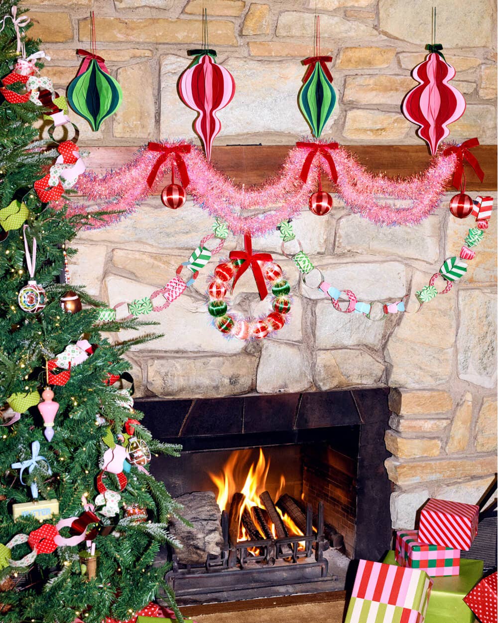 Hanging Paper Accordion Ornaments