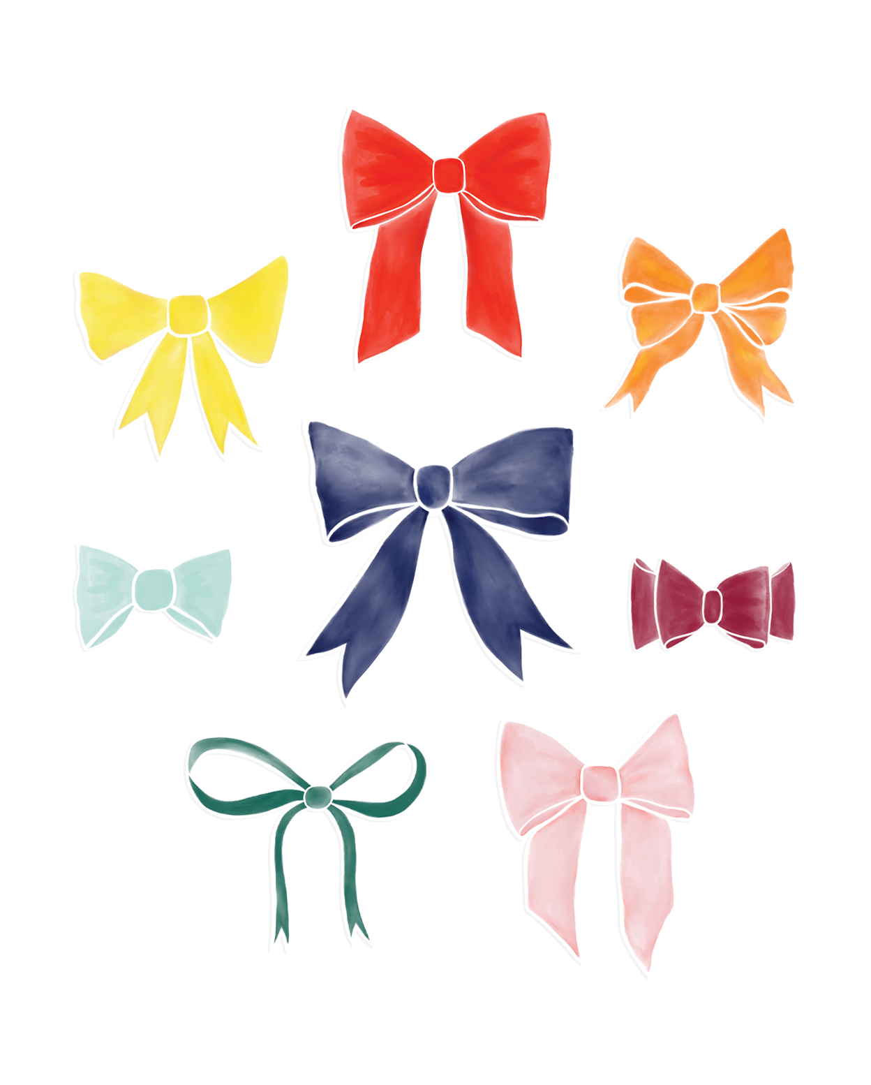 Rainbow Bows Sticker Pack