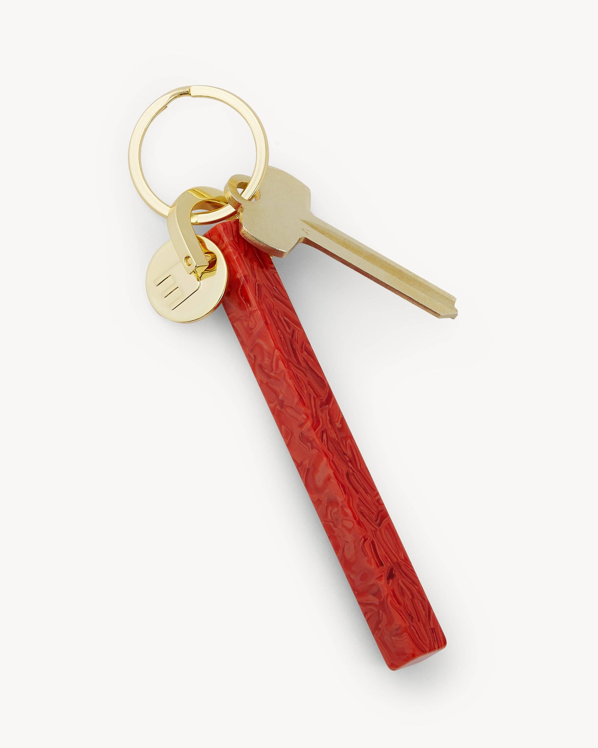 Poppy & Gold Bar Keychain
