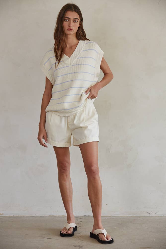 Striped V-Neck Vest Top