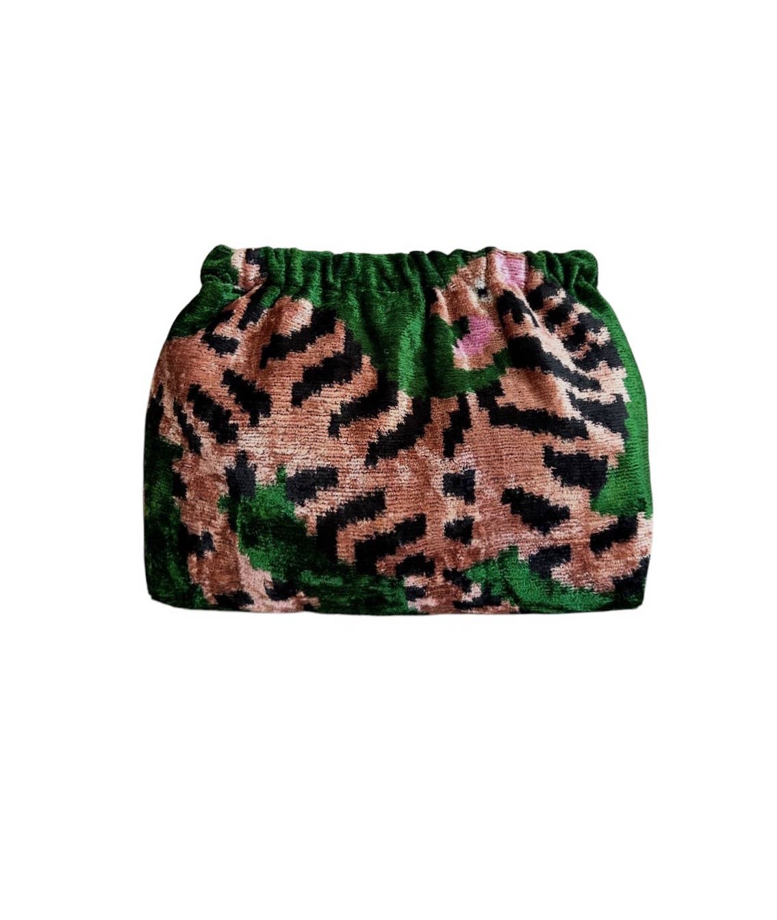 Silk Velvet Ikat Flex Hex Frame Pop-Open Clutch