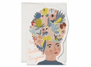 Fruit Hat Lady Birthday Card