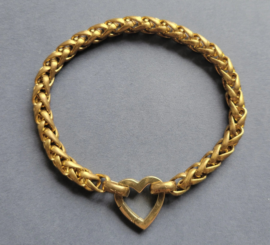 Heart Brass Bracelet