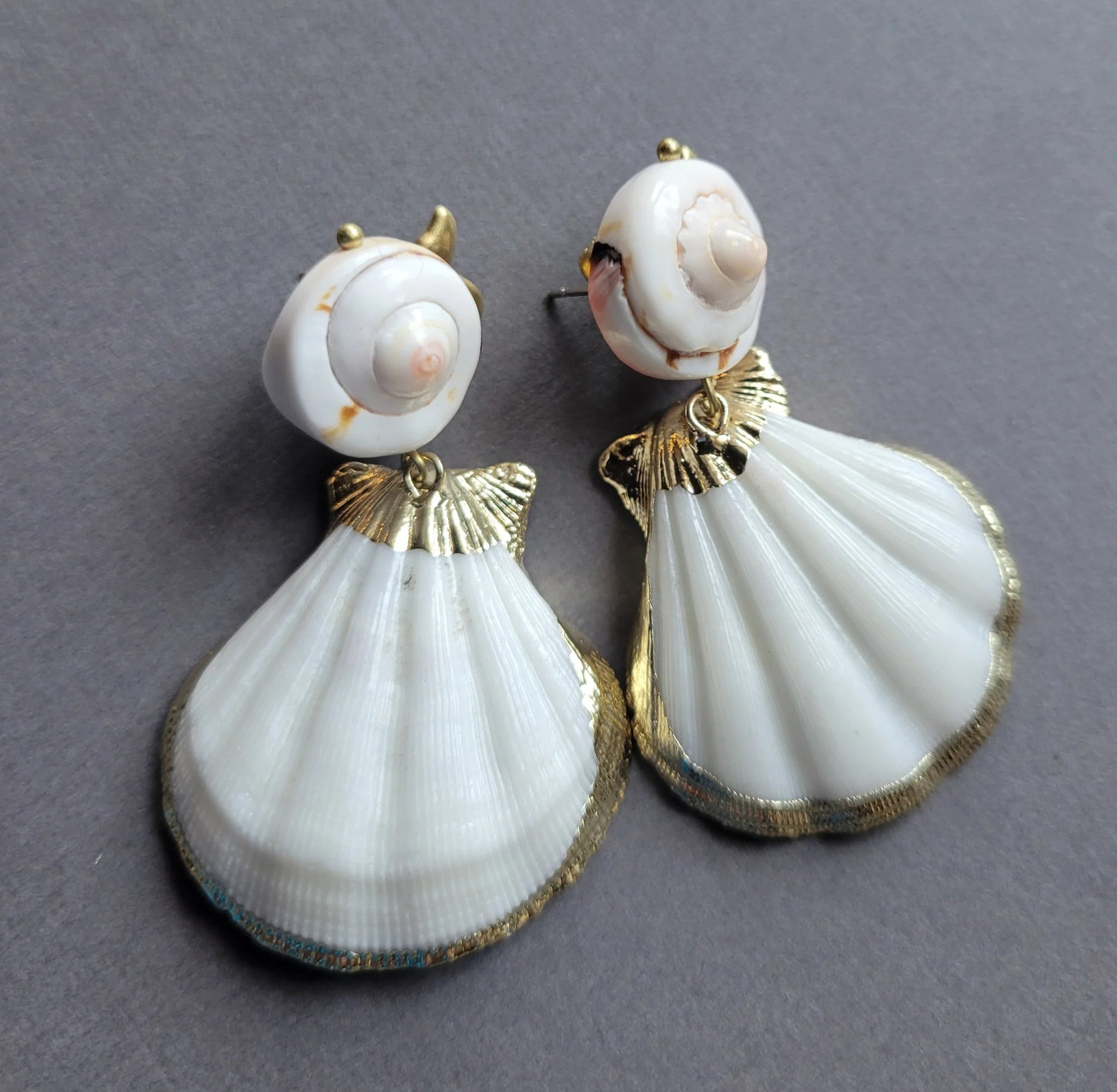Gold Dipped Shells Earrings