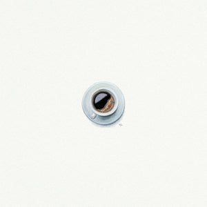 Cup of Coffee with Saucer Miniature Watercolor print