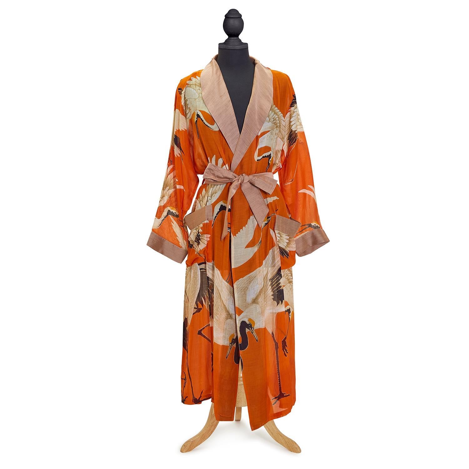 Tangerine Heron Robe
