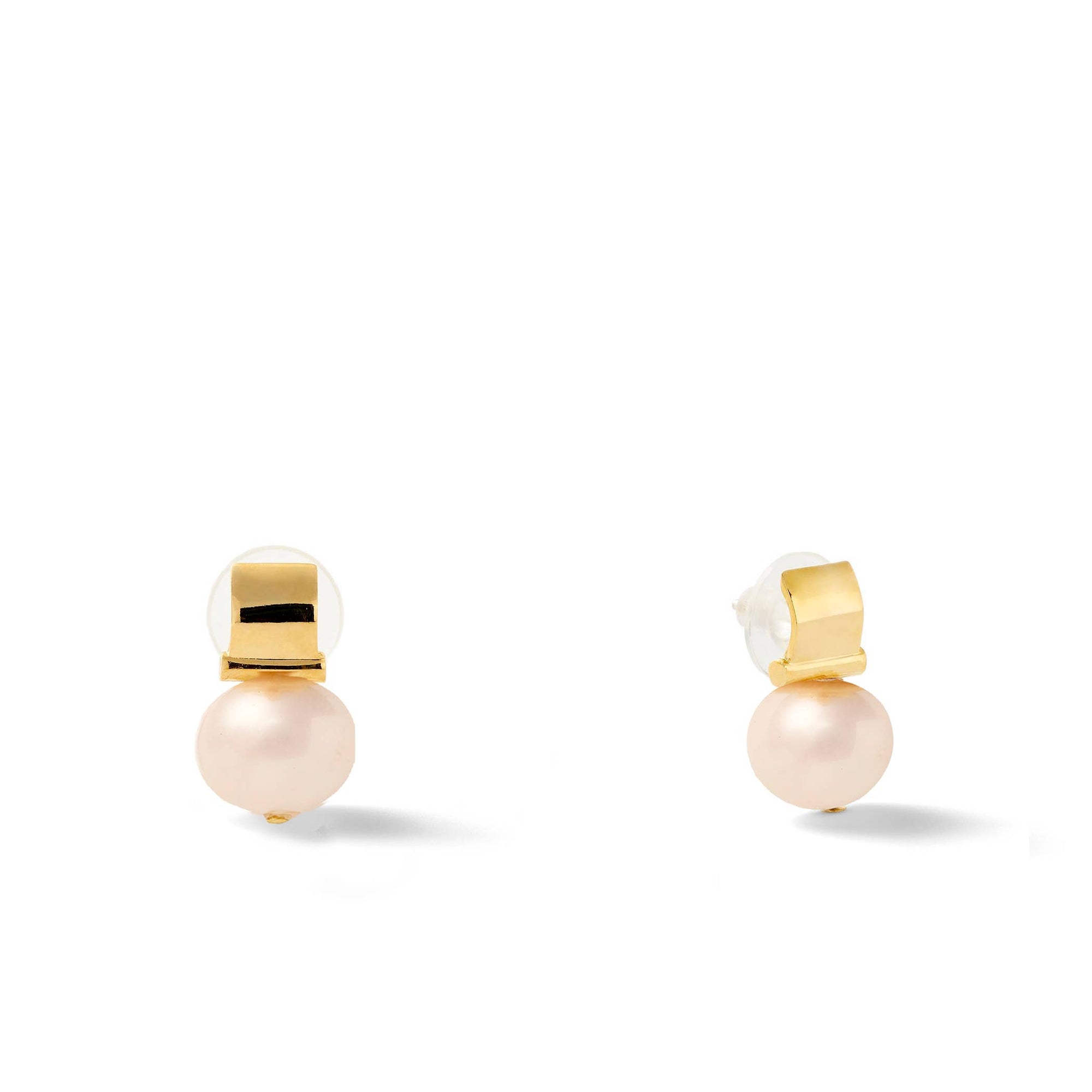 Petite and Smooth Pebble Pearl Post - Baby