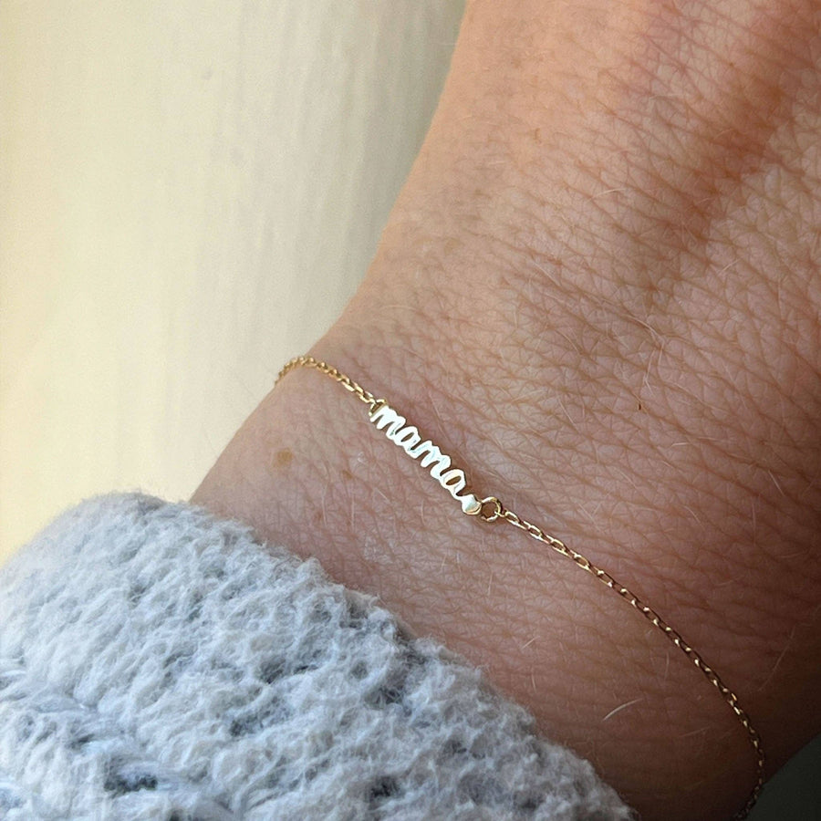 10kt Gold Mama Bracelet